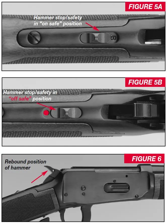 9410 Top Tang Safety and Hammer Figure 5A, 5B, and 6