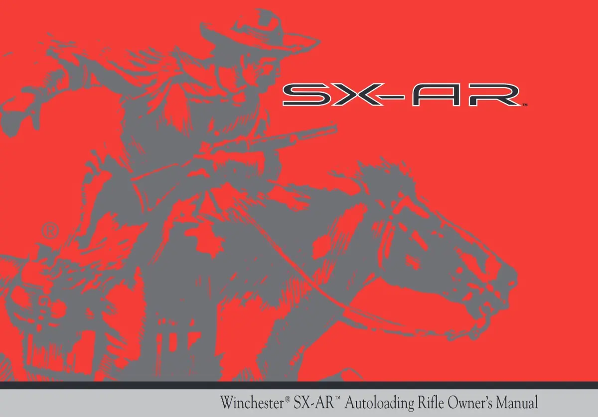 SX-AR Rifle Owner's Manual Cover