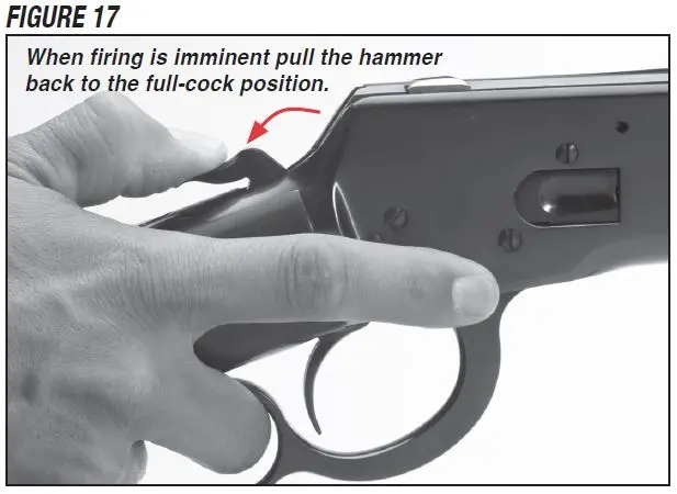 Model 1892 Rifle Cocking the Hammer Figure 17