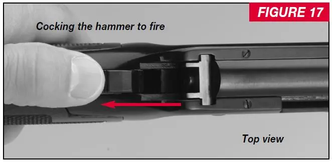 9410 Top Tang Safety Cocking the Hammer Figure 17