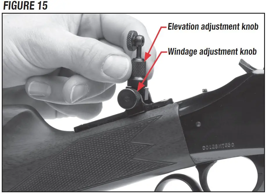 Model 1885 Rifle Rear Tang Peep Sight Adjustment Figure 15