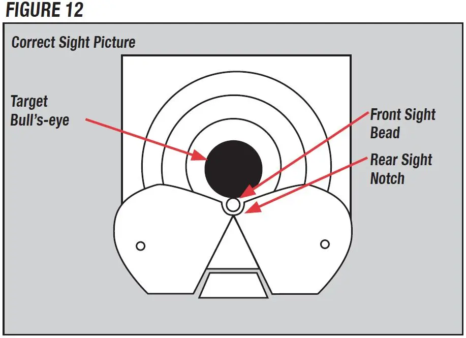 Model 1885 Rifle Correct Sight Picture Figure 12