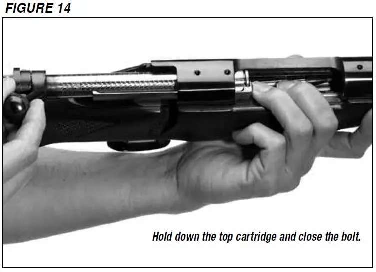 Model 70 Rifle Closing the Bolt Figure 14