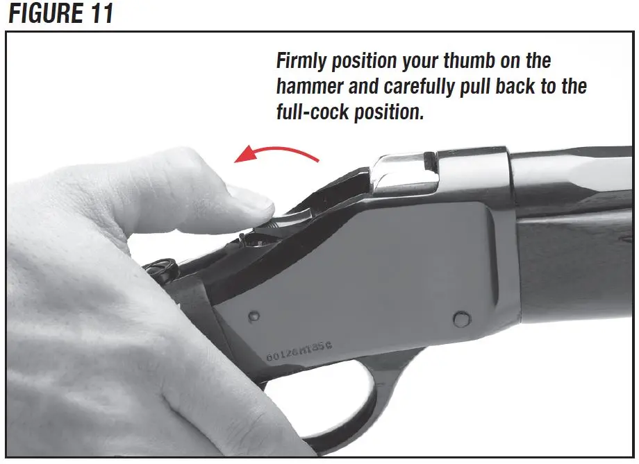 Model 1885 Rifle Cocking the Hammer Figure 11