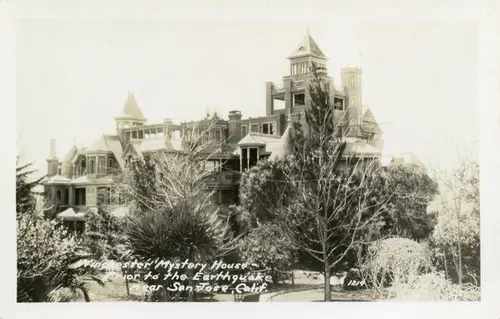 Winchester mystery house pre earthquake photo