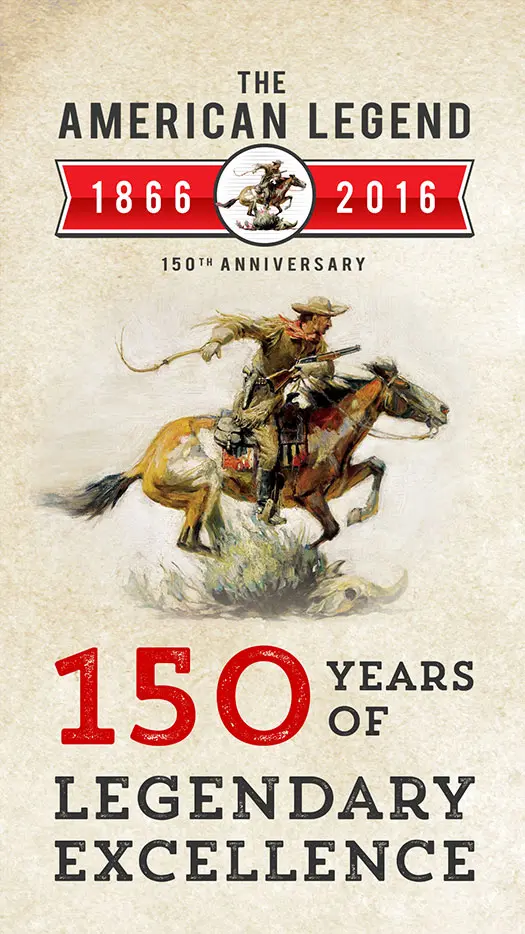 Winchester 150th Anniversary Vertical logo