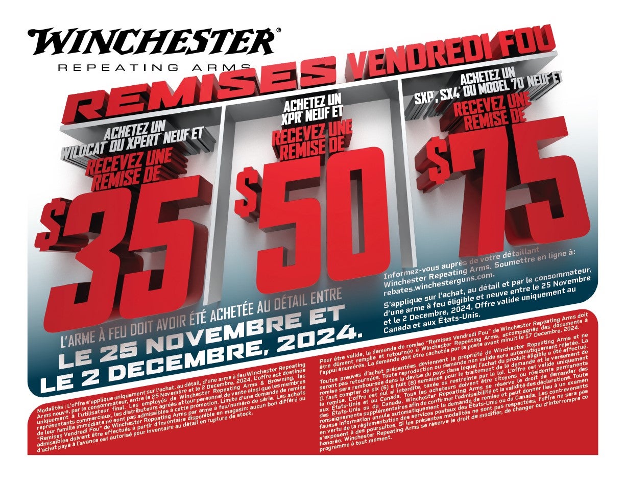 Winchester Black Friday Rebates - French