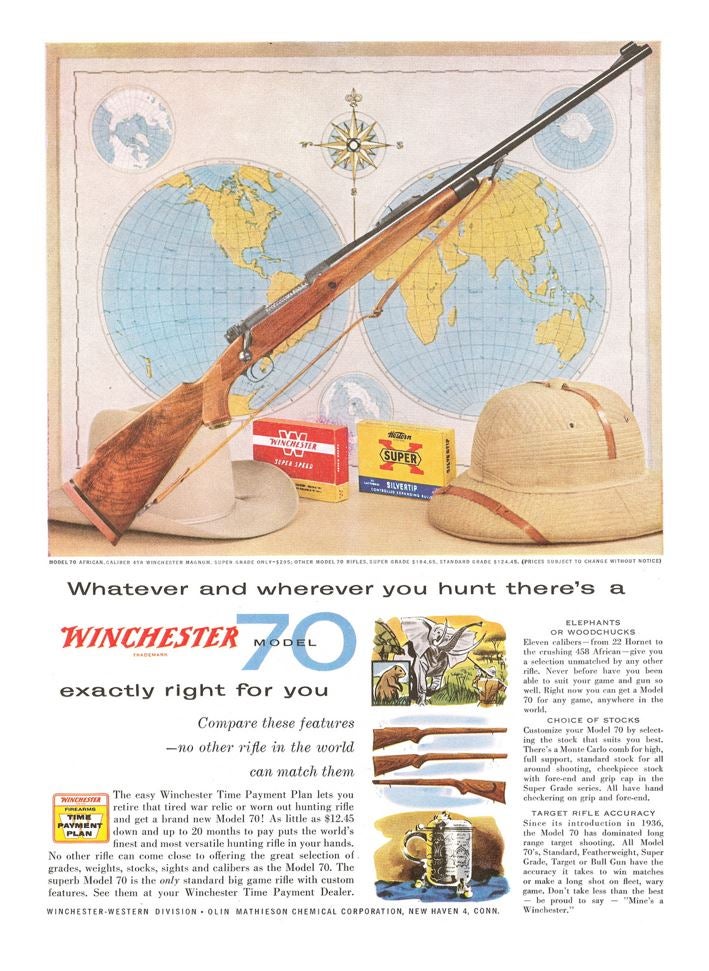 Vintage Winchester Model 70 Ad