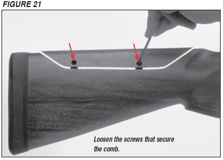 SX3 Shotgun Loosening Comb Screws Figure 21