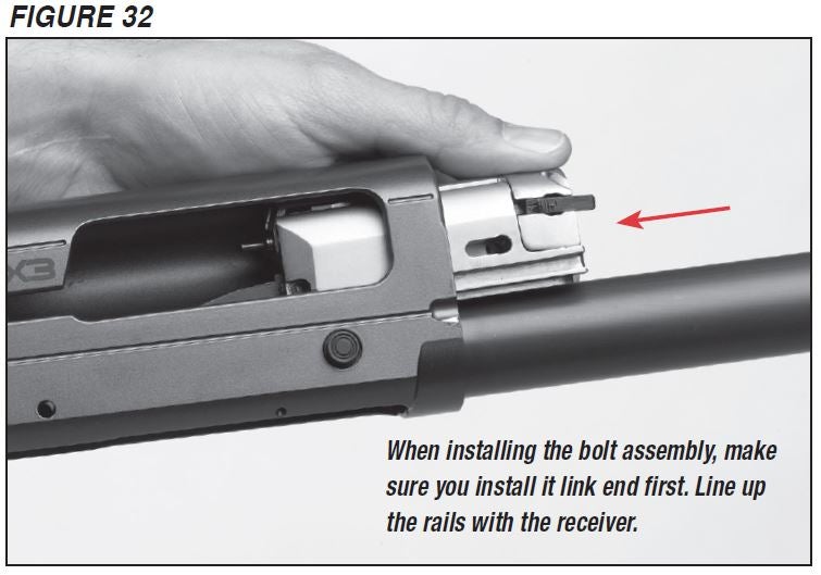 SX3 Shotgun Bolt Assembly Installation Figure 32