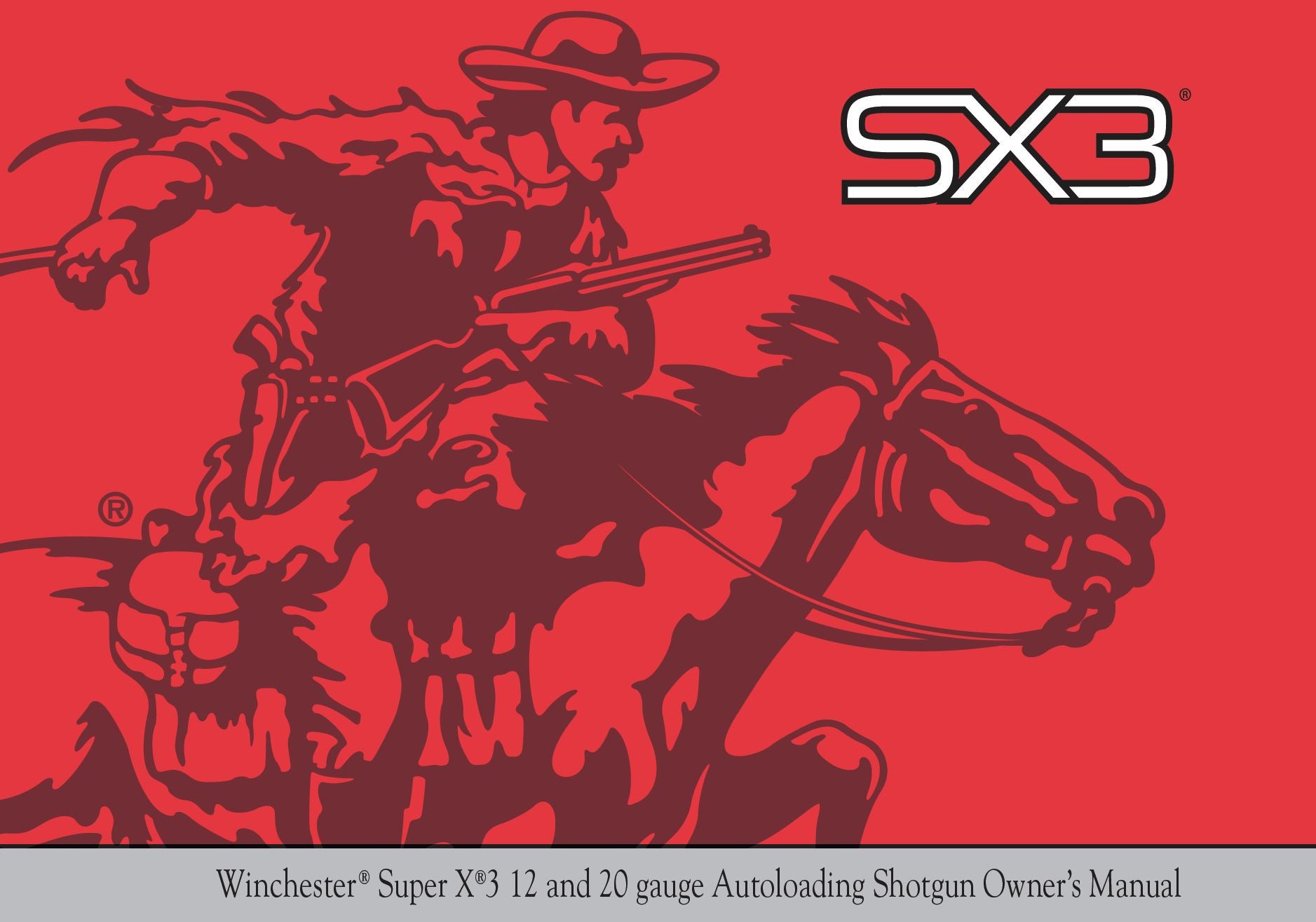 SX3 Shotgun Owner's Manual Cover
