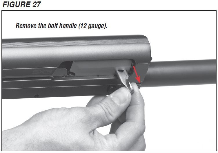 SX3 Shotgun Bolt Handle Removal Figure 27